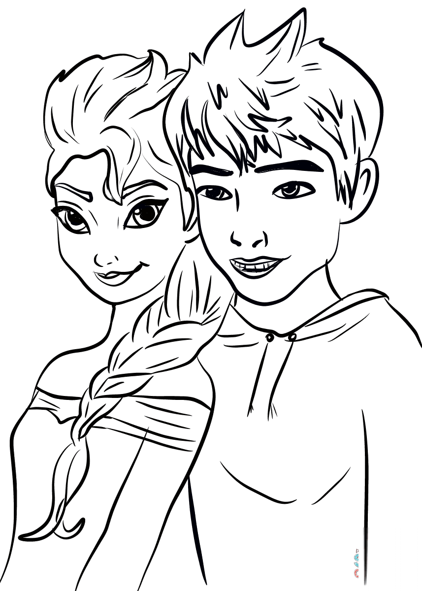 Elsa and Jack Frost