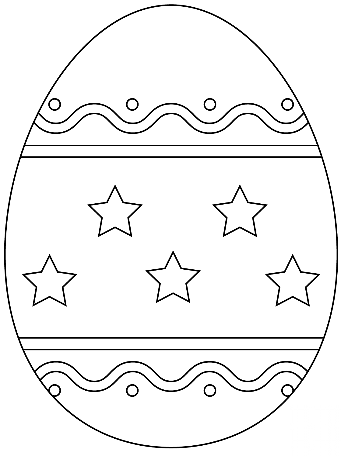 Easter Egg with Simple Pattern