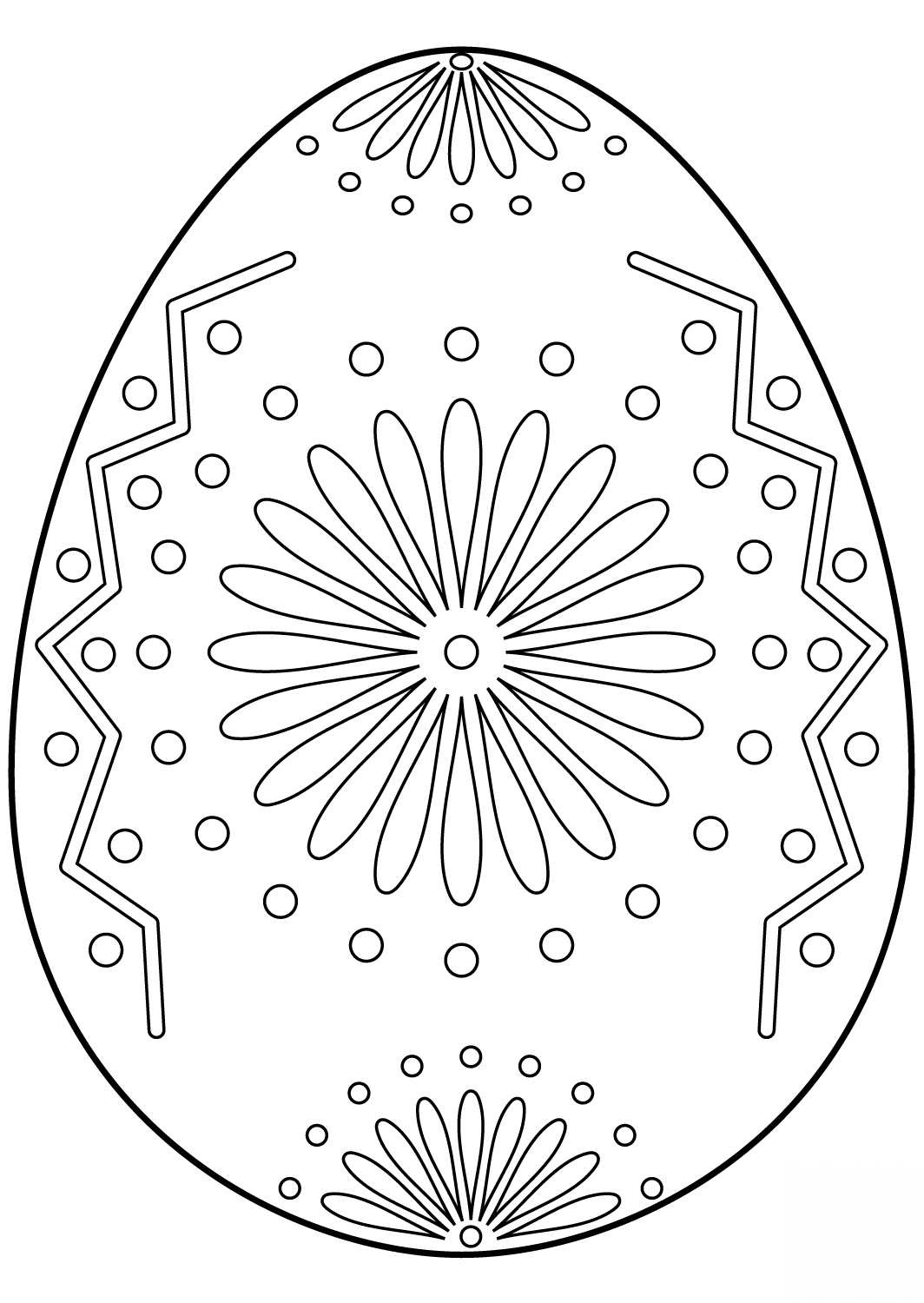 Easter Egg with Floral Ornament