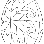 Easter Egg with Star Pattern