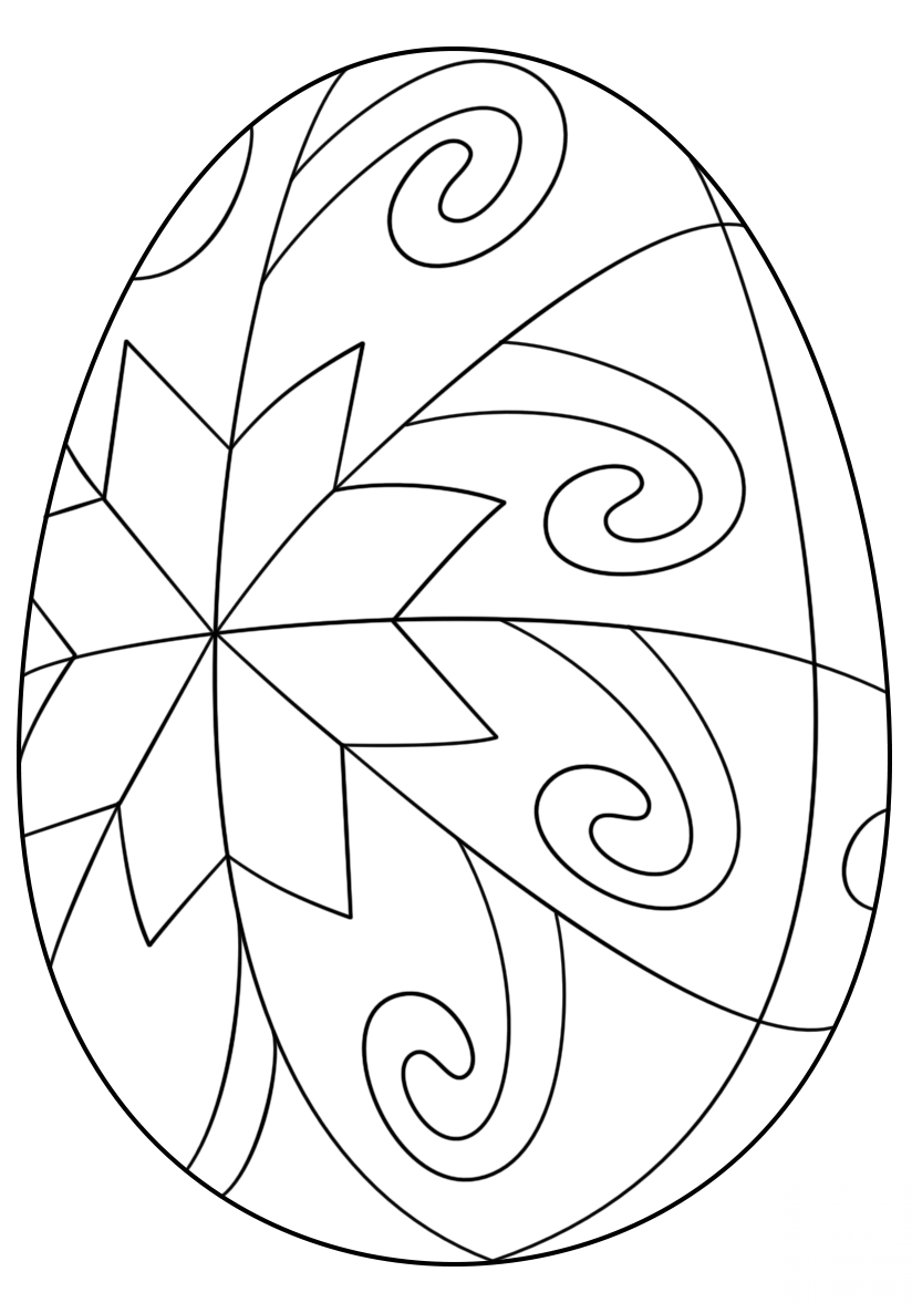 Easter Egg with Star Pattern