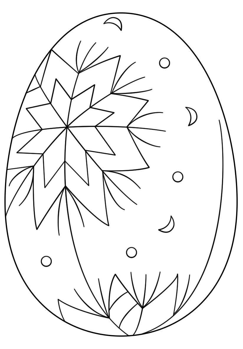 Easter Egg with Abstract Pattern