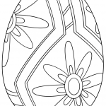 Easter Egg with Flower Pattern