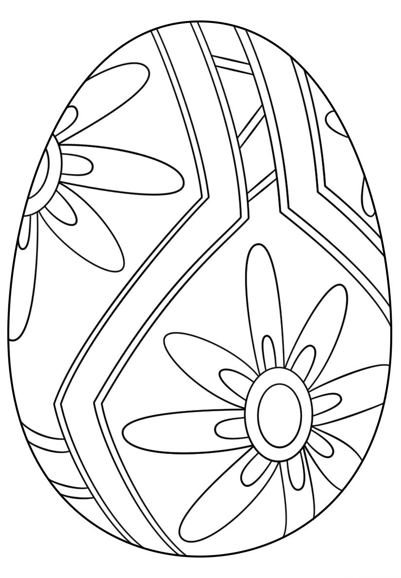 Easter Egg with Flower Pattern