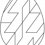 Easter Egg with Abstract Geometric...