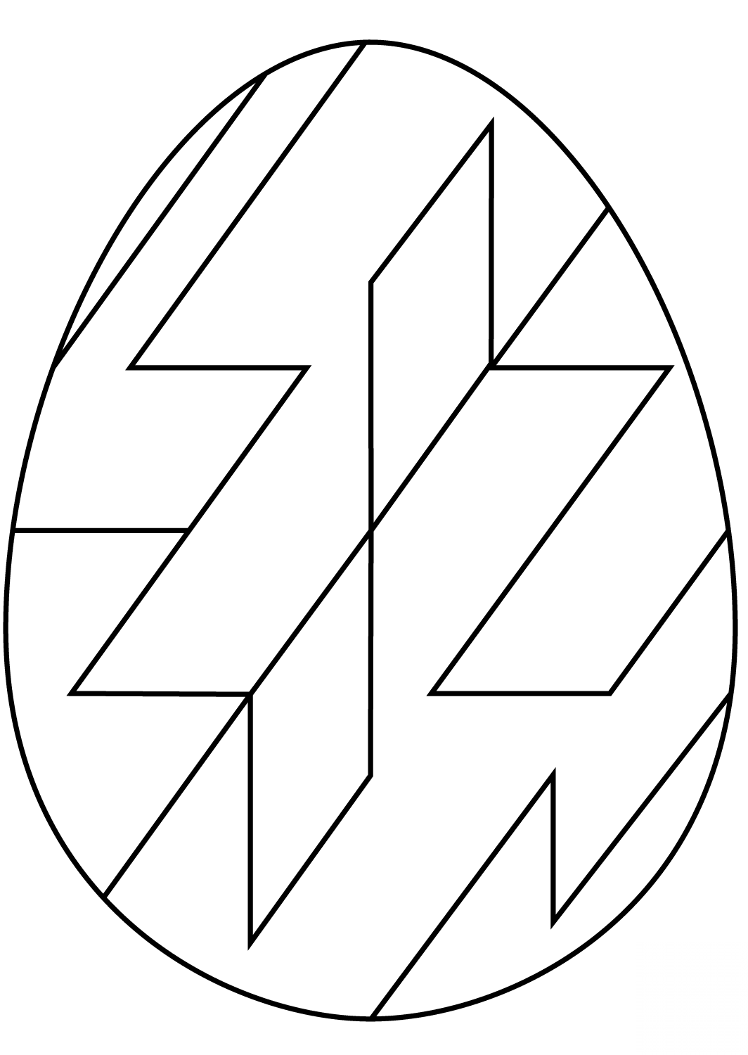 Easter Egg with Abstract Geometric...