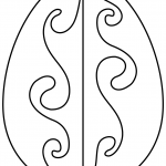 Easter Egg with Waves Pattern