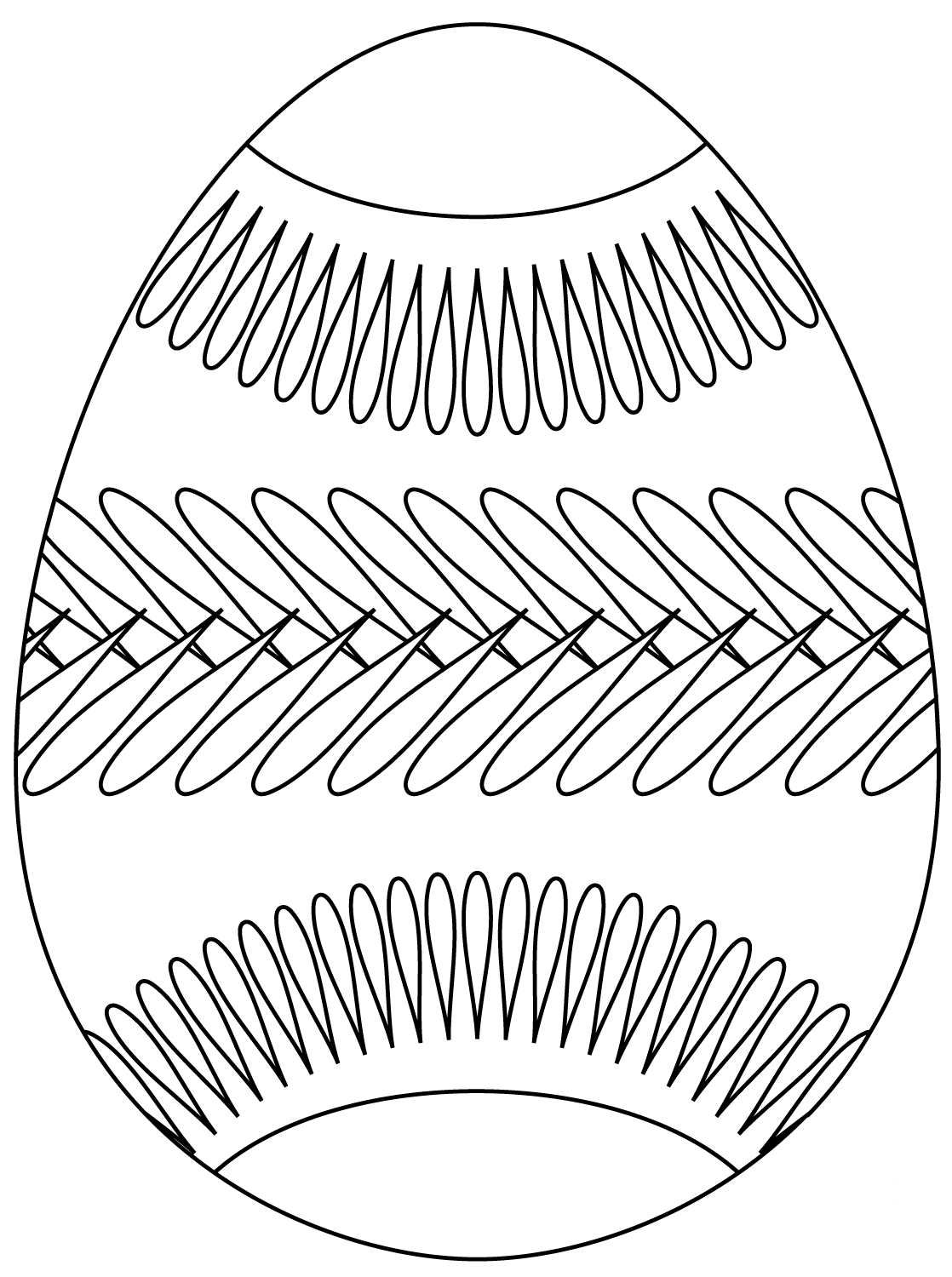 Easter Egg with Belt Pattern