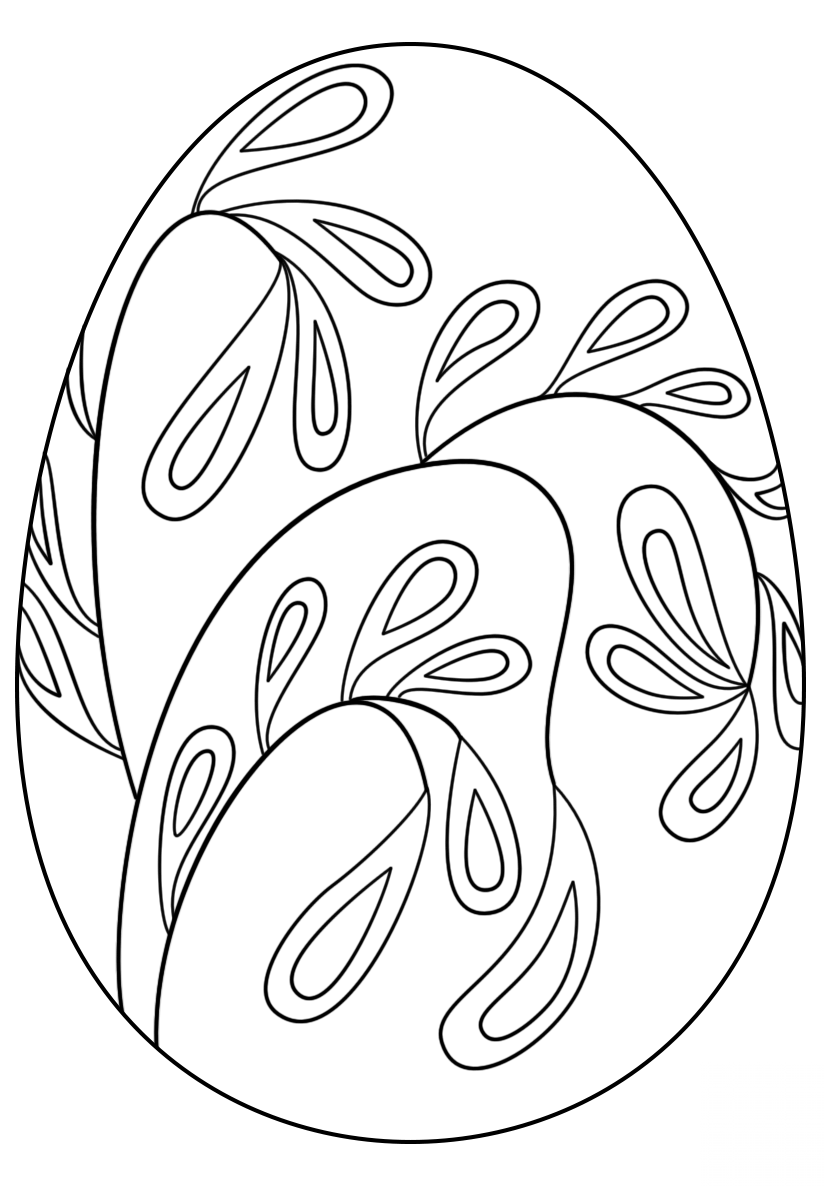 Easter Egg with Floral Pattern