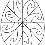 Easter Egg with Spiral Pattern