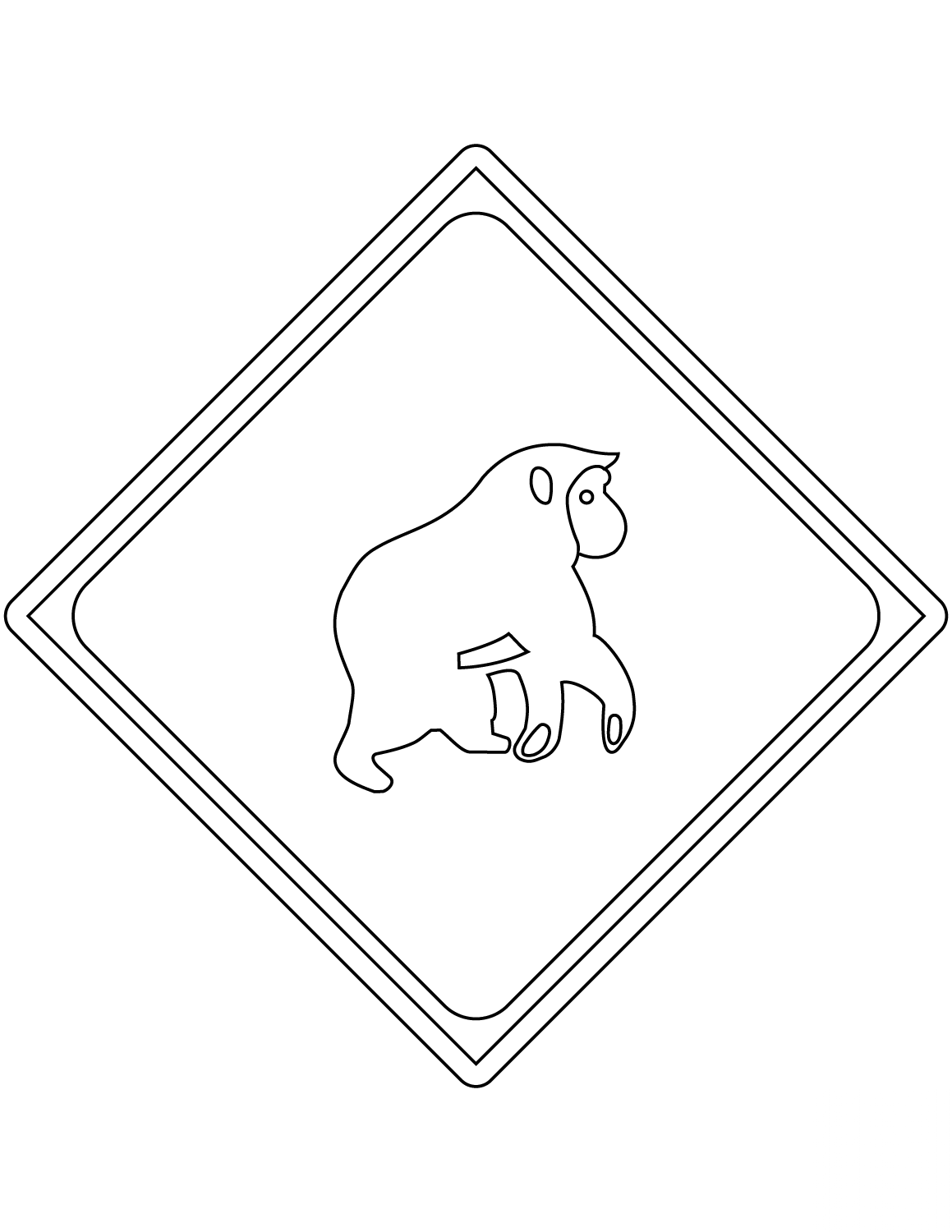 "Wild Animals Crossing (Monkey)"...