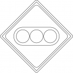 "Traffic Lights Ahead" Sign in Japan