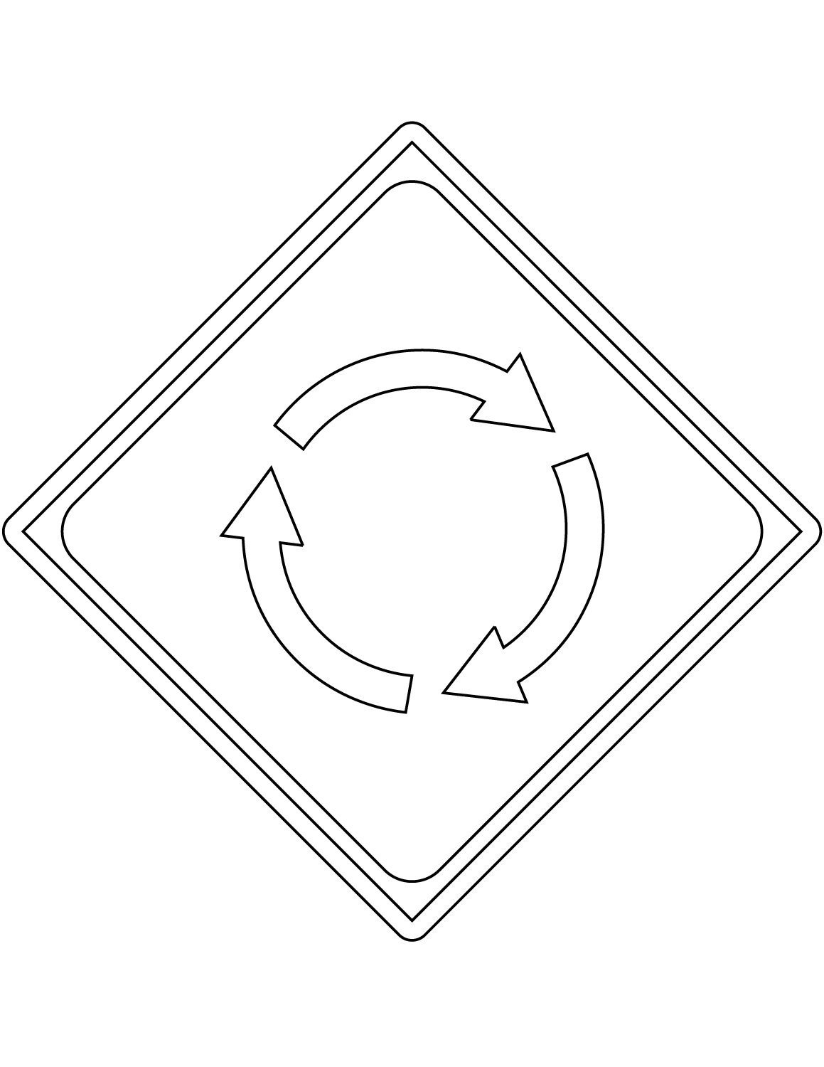 "Roundabout" Sign in Japan