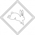 "Wild Animals Crossing (Hare)" Sign...