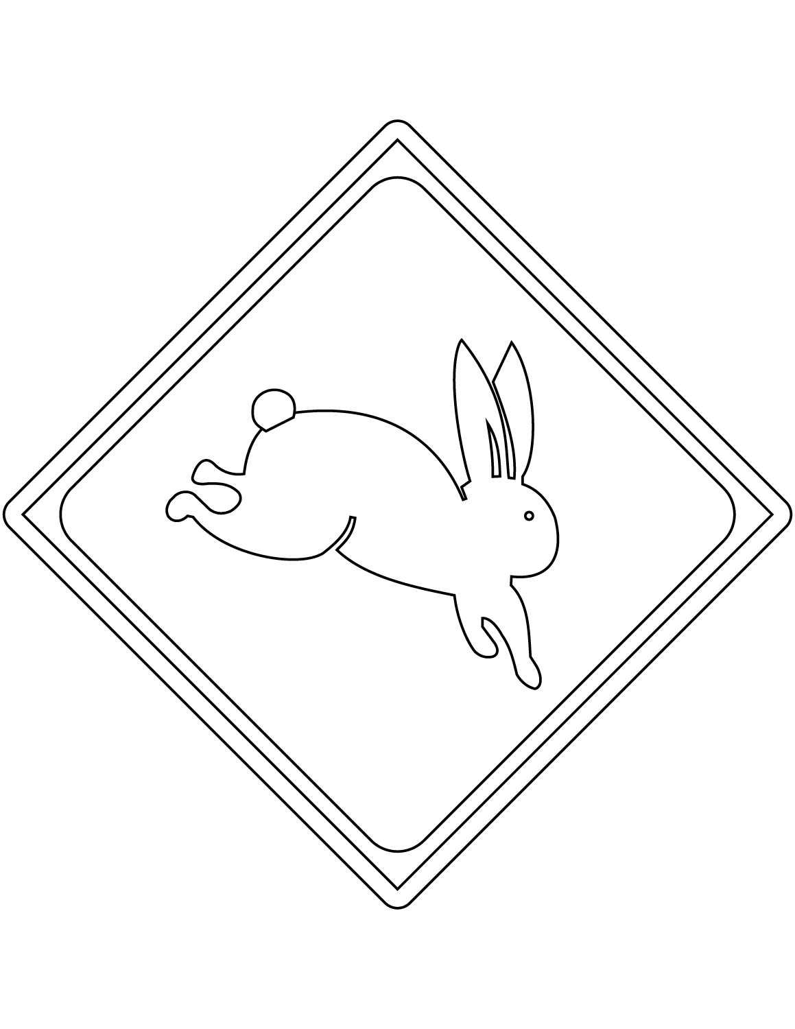 "Wild Animals Crossing (Hare)" Sign...