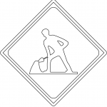 "Roadworks" Sign in Japan