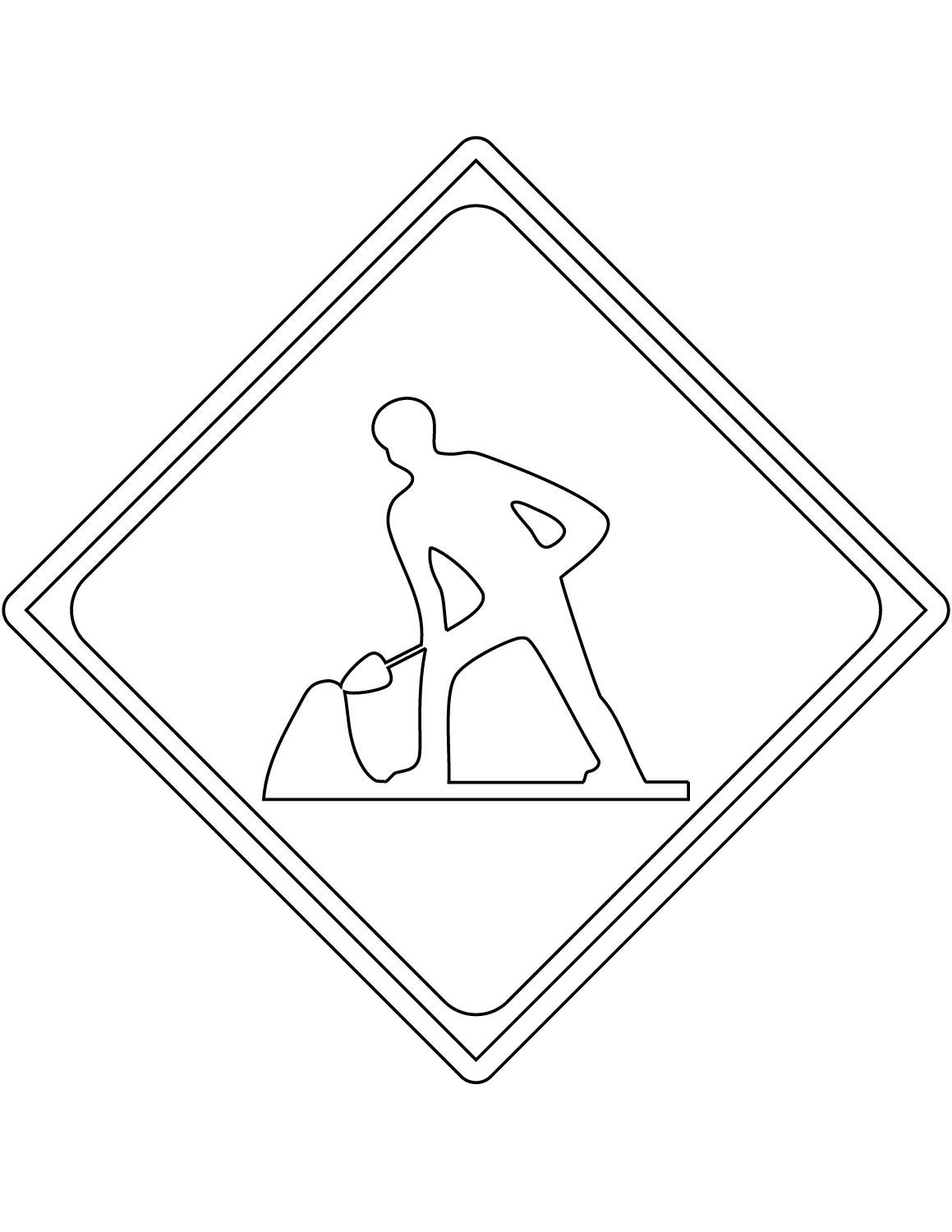 "Roadworks" Sign in Japan