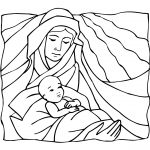 Mary Holding Baby Jesus
