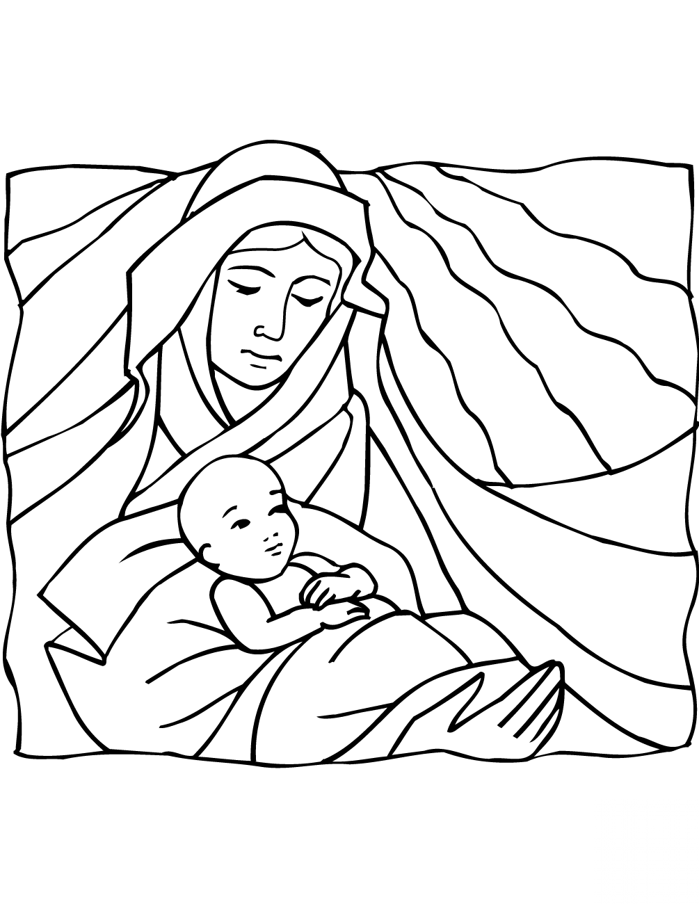 Mary Holding Baby Jesus