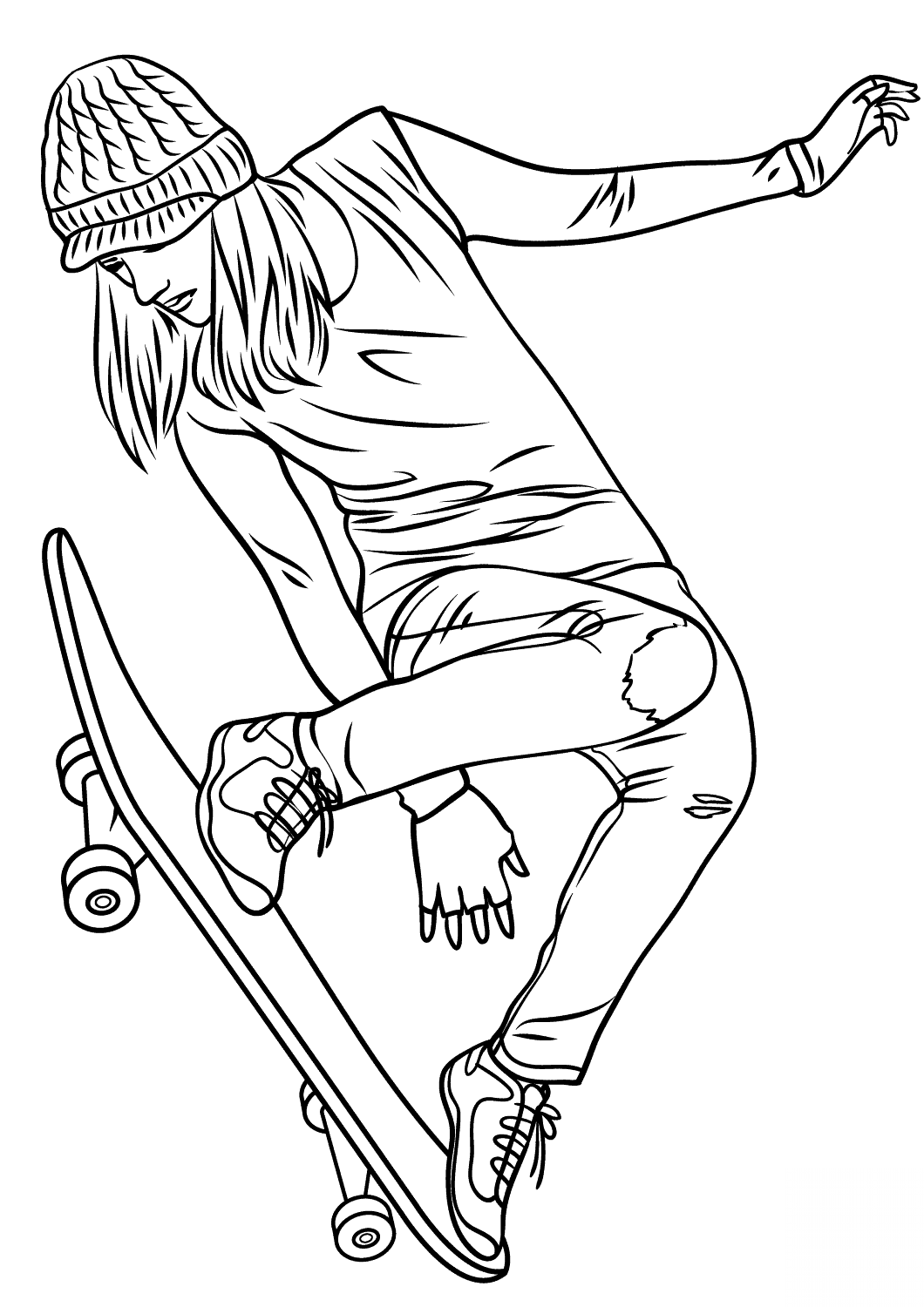 Girl Skateboarding