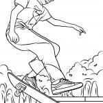 Boy Skateboarding