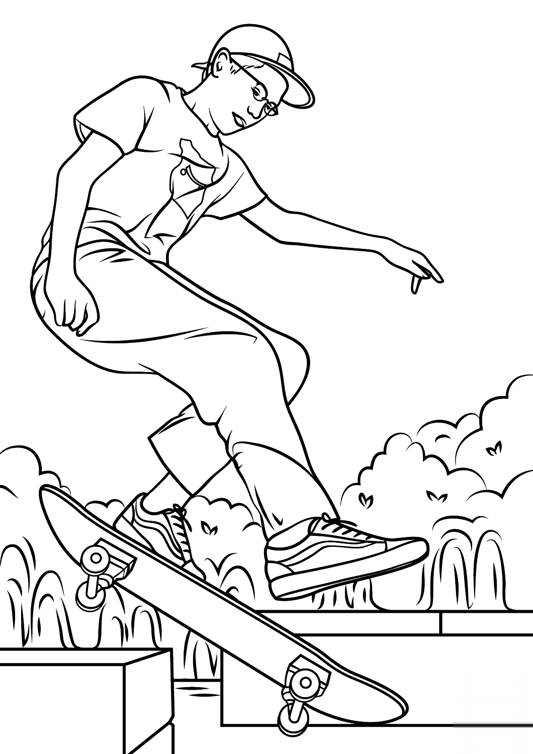 Boy Skateboarding
