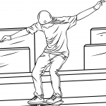 Man Riding a Skateboard