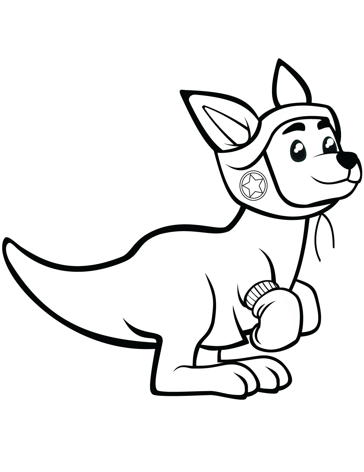 Cartoon Kangaroo with Boxing Gloves