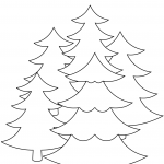 Merry Christmas Card with Trees