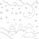 Merry Christmas Card with Winter...