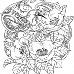 Hummingbird in Flowers