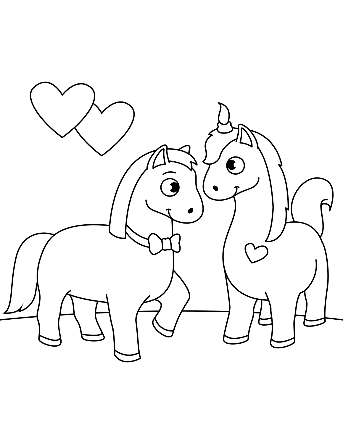 Two Horses in Love