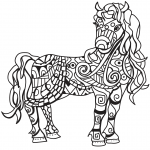Horse Zentangle