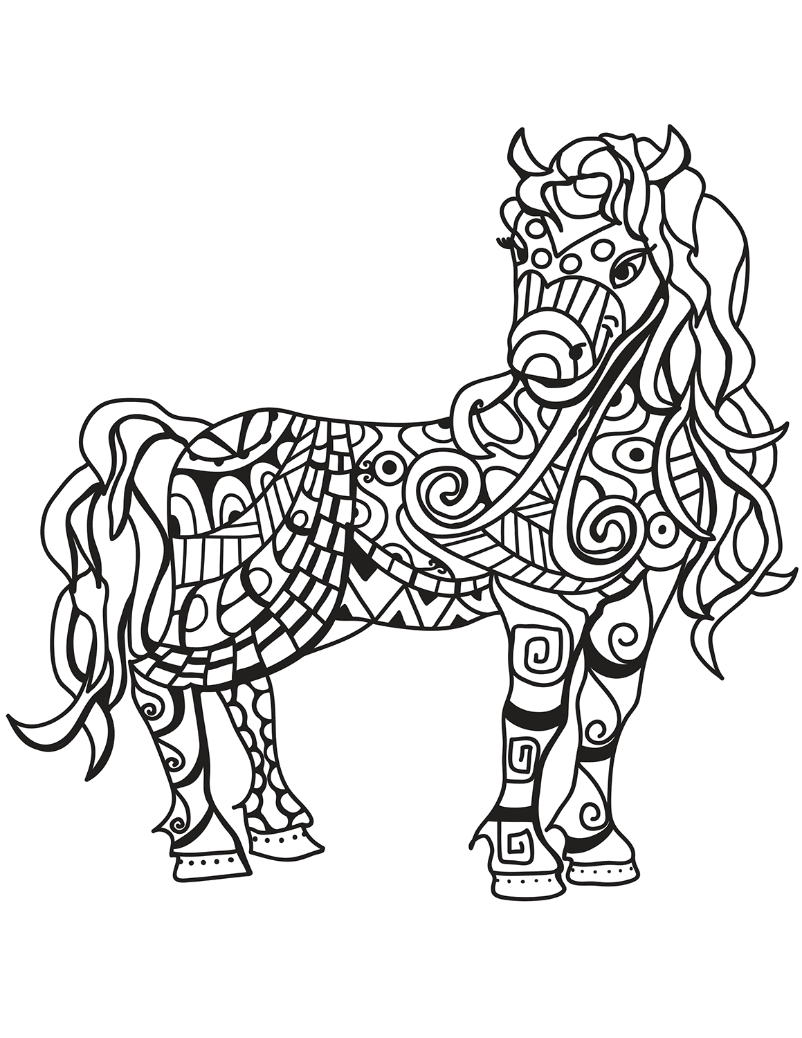 Horse Zentangle