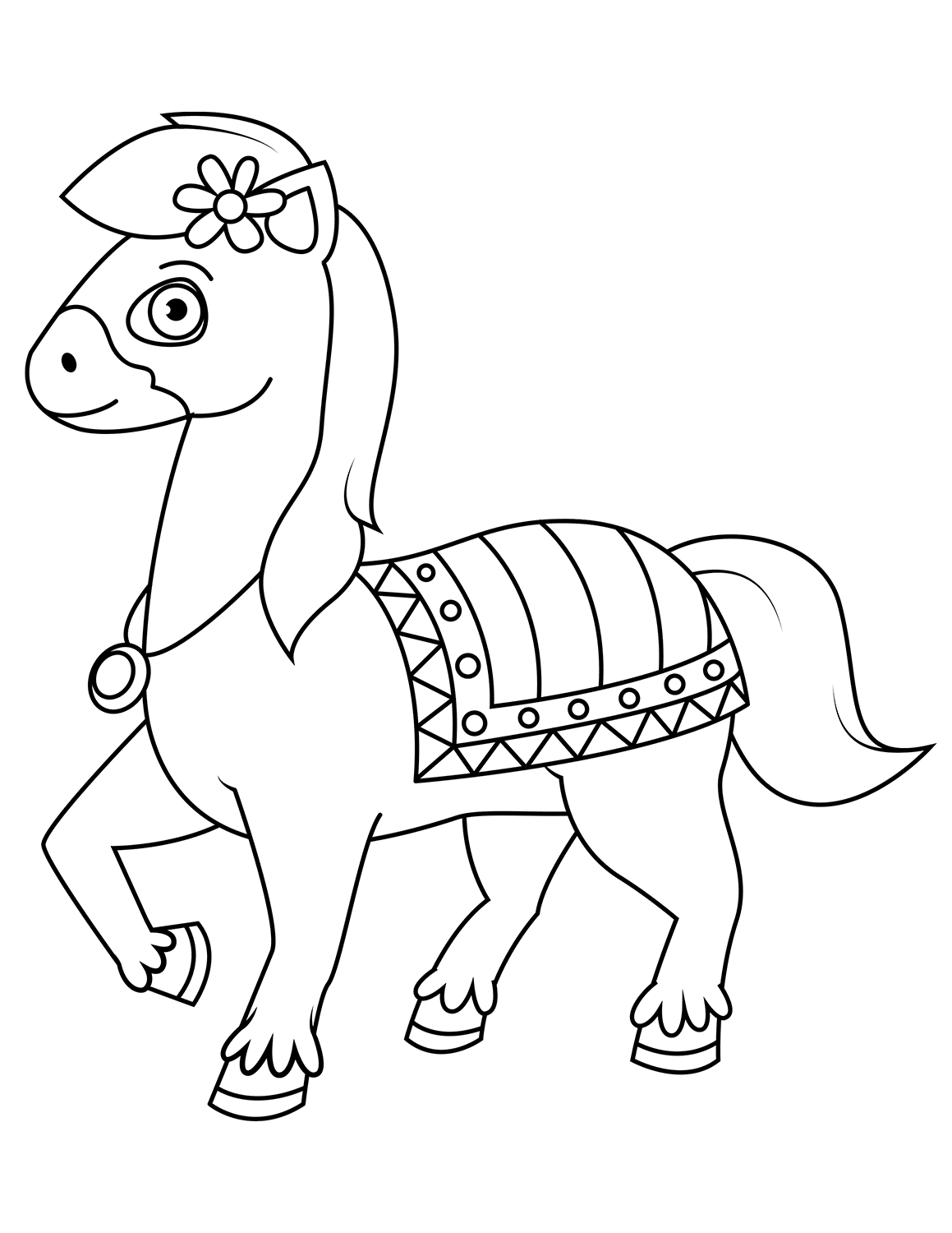 Cute Cartoon Horse