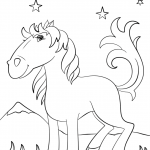 Cartoon Mustang Horse