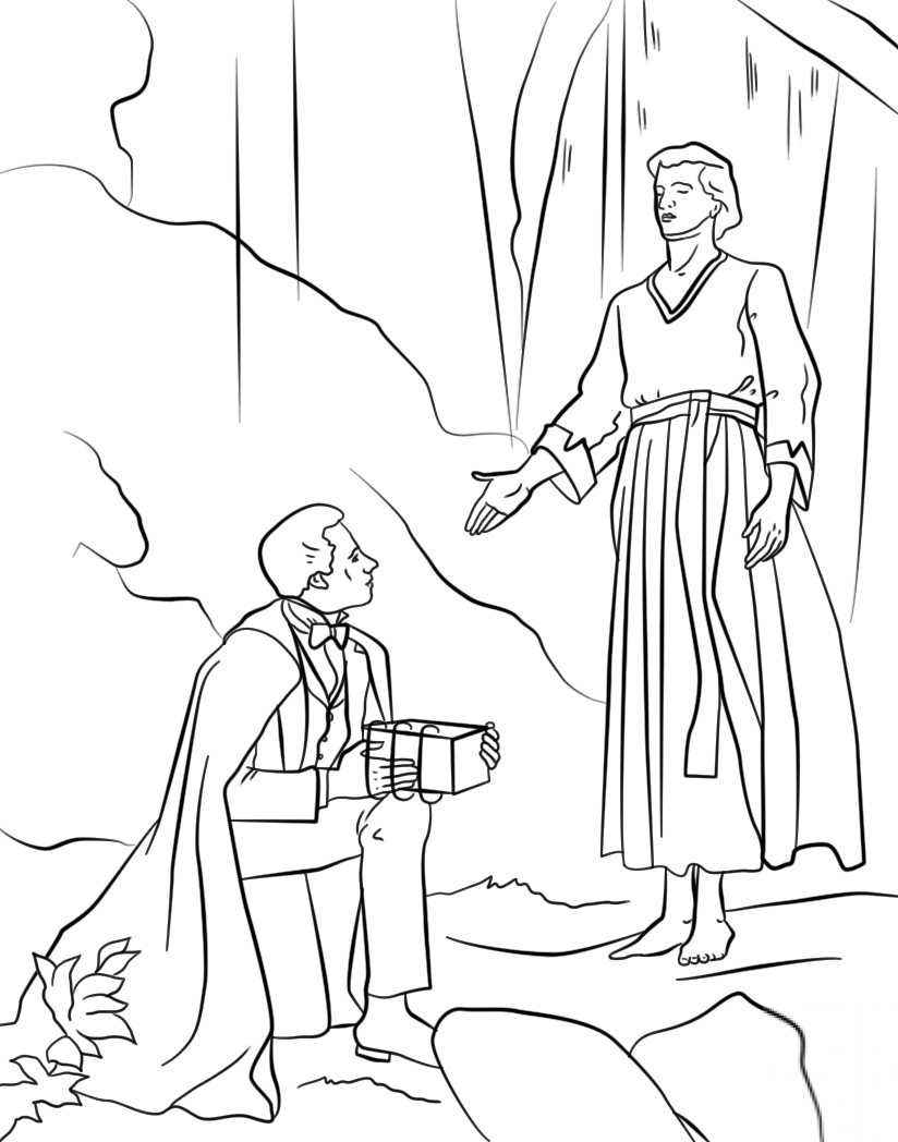 Angel Moroni Gives Plates to Joseph...