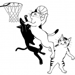 Cats Playing Basketball