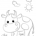 Cute Cartoon Cow