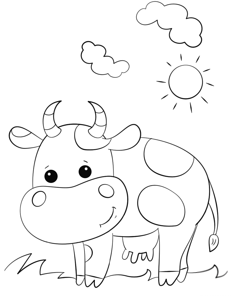 Cute Cartoon Cow