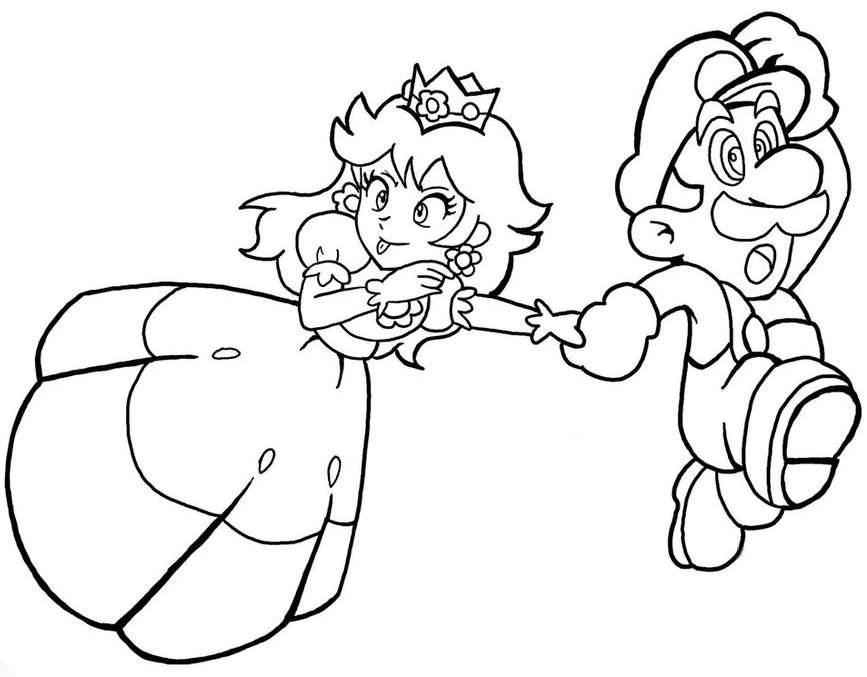 Princess Daisy with Mario