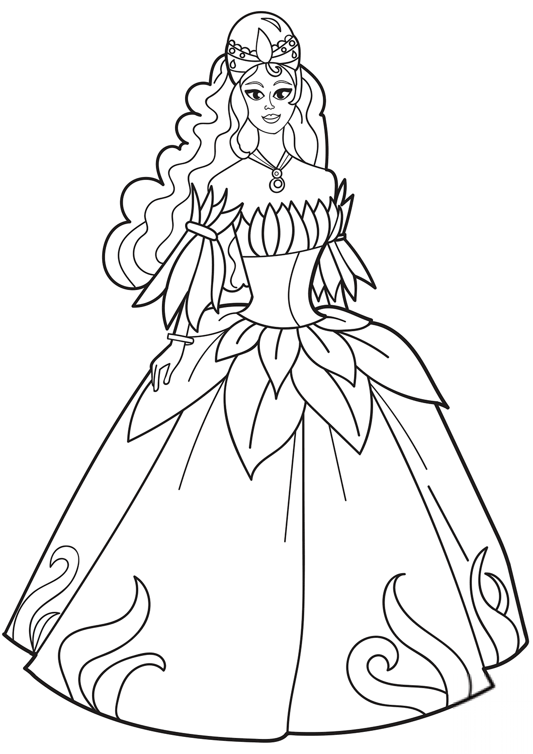 Princess in Flower Dress