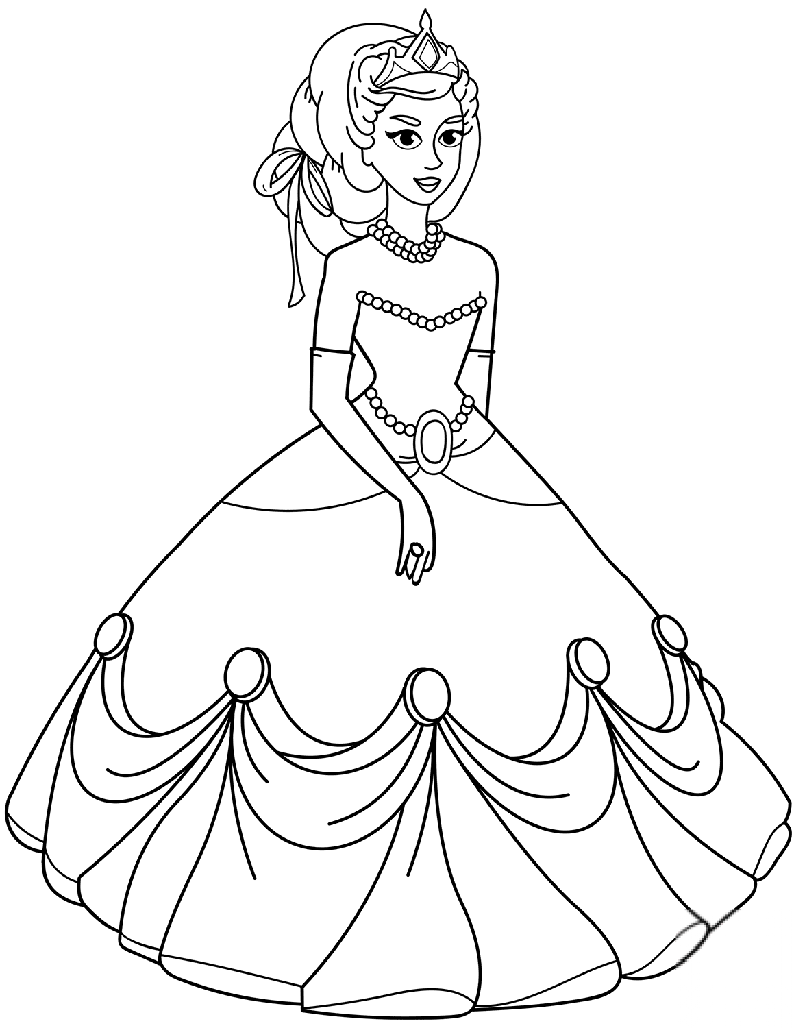Princess in Ball Gown Dress