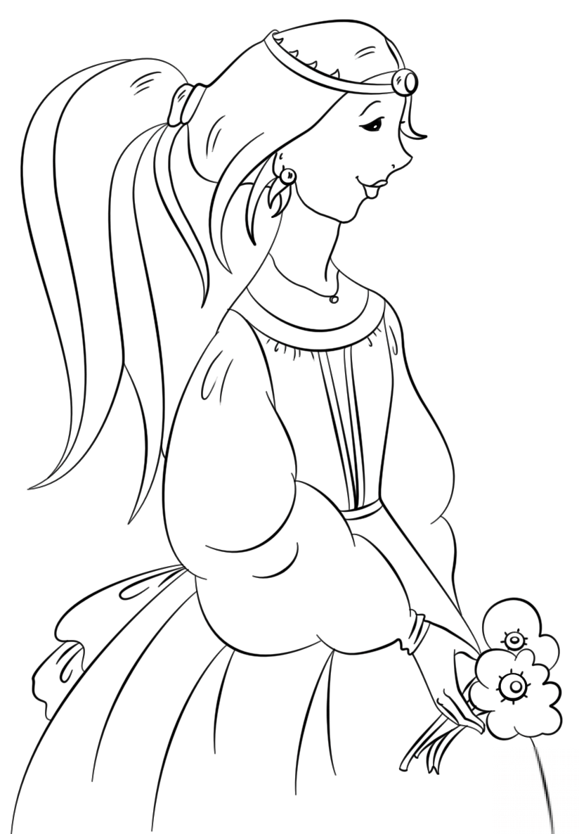 Princess with Flowers