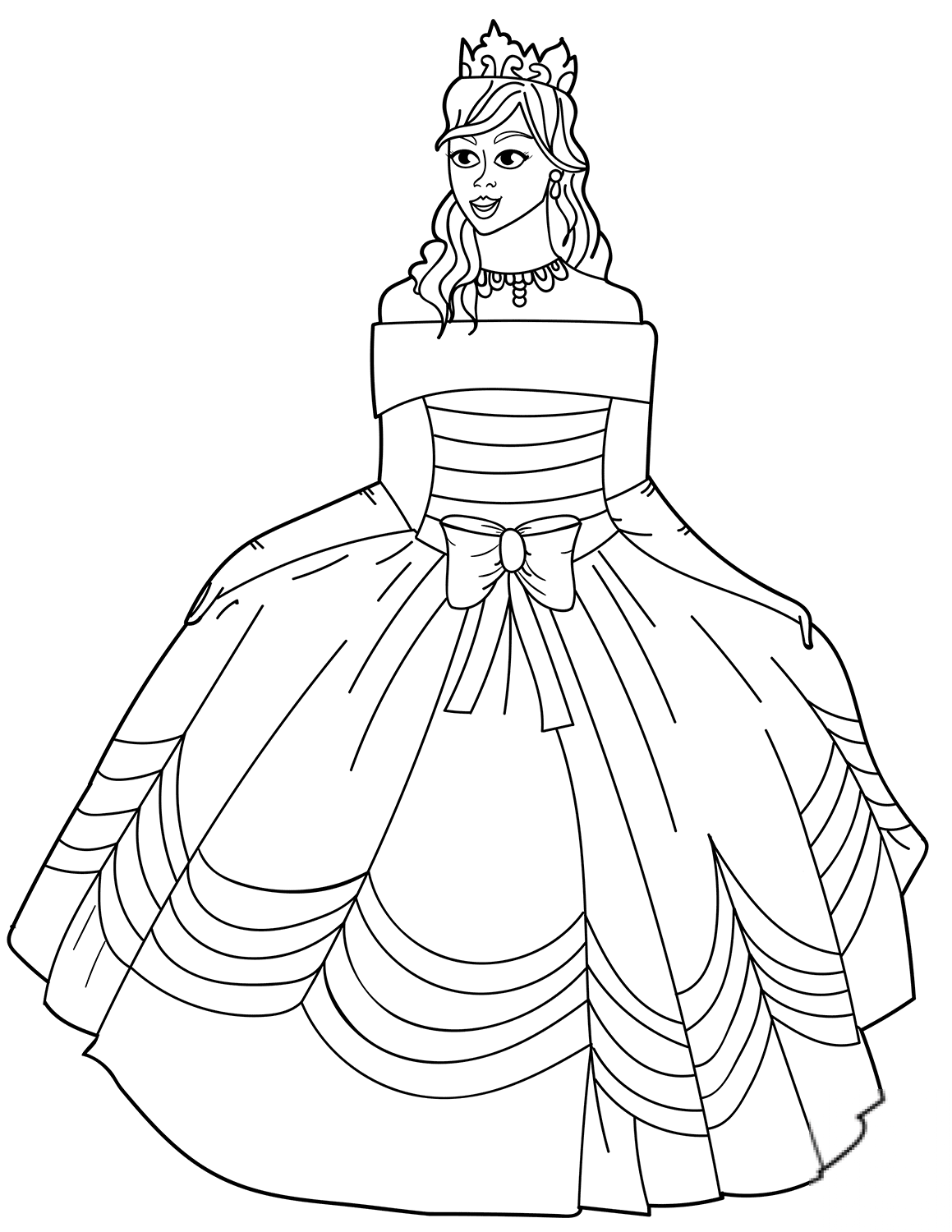 Princess in Ball Gown Off-the...