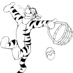 Happy Tigger with Easter Basket