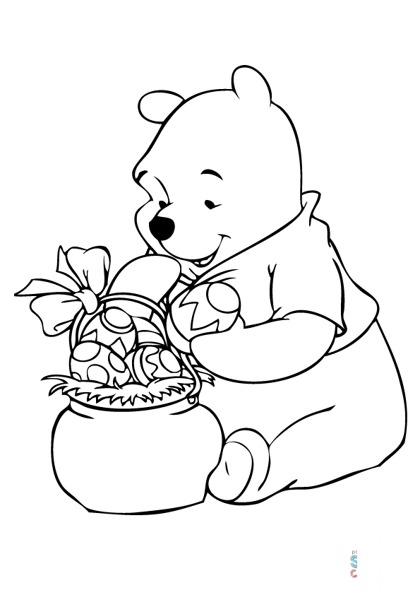 Winnie with Easter Basket