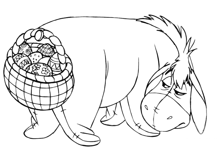Eeyore with Easter Basket