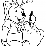 Winnie is Coloring Easter Egg