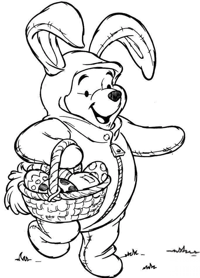 Winnie Pooh with Easter Basket
